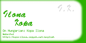 ilona kopa business card